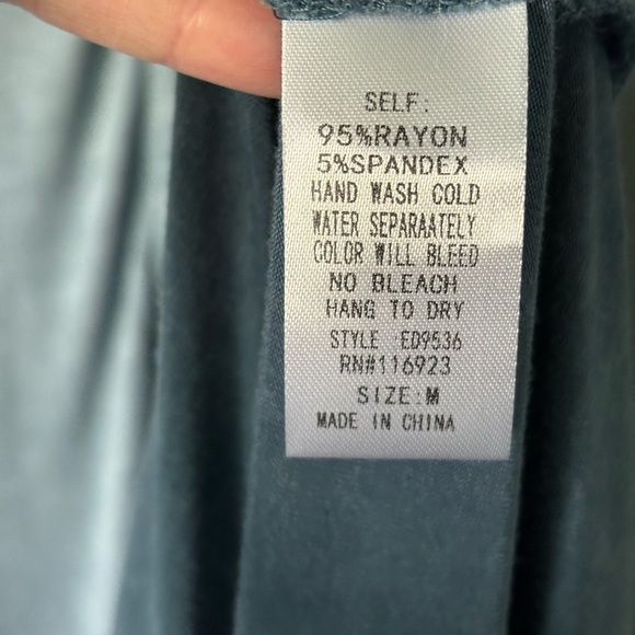 Easel | Maxi | Tank | Button-Up | Greenish Blue | Breezy | Dress | M 🌿💨 - Picture 7 of 11